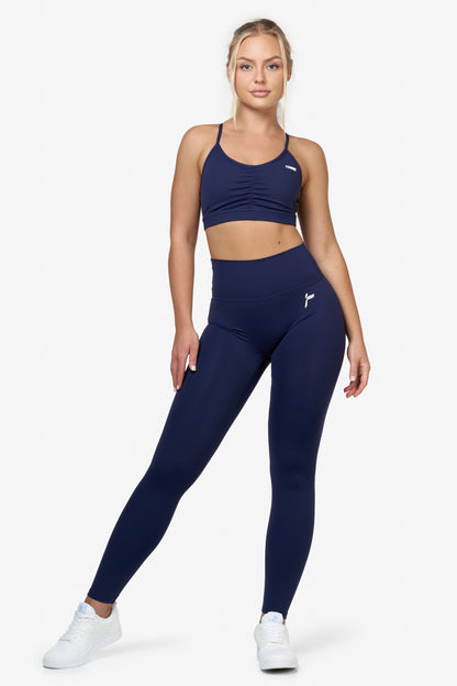 Blue Scrunch Sports Bra - for dame - Famme - Sports Bra