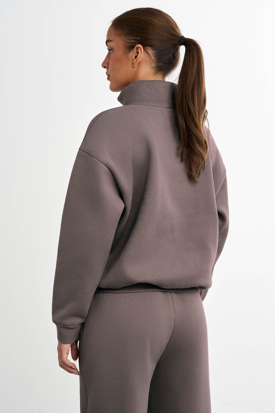 Half Zip Sweater · Mocha Grey