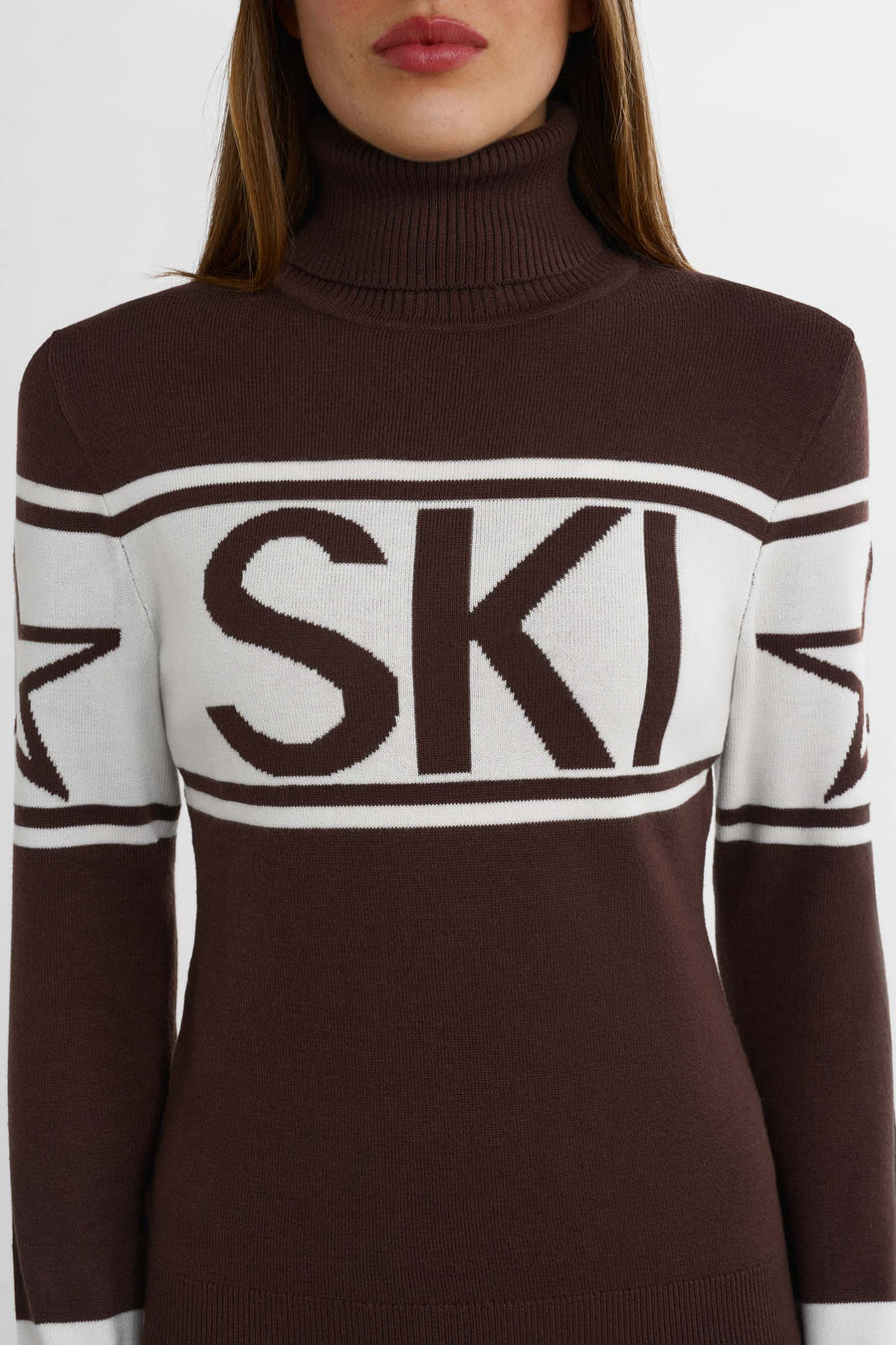 SKI Sweater · Brown/White